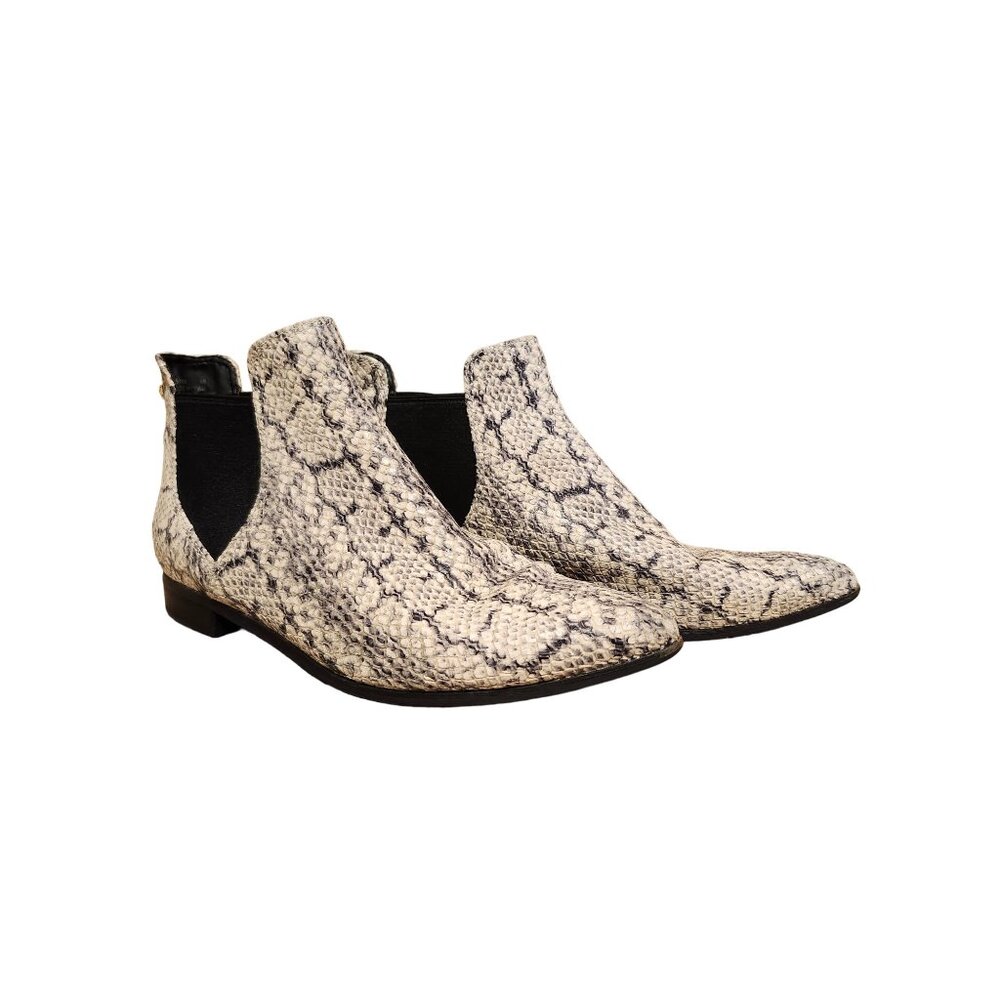 Cole Haan Women's 6B Python Embossed Leather Ankle Booties